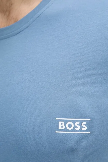 Футболка хлопковая TShirtRN BOSS, синий — фото 4