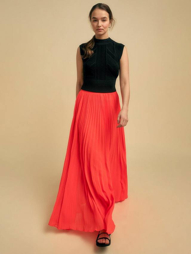 

Складчатая миди-юбка FLORERE, Bright Orange