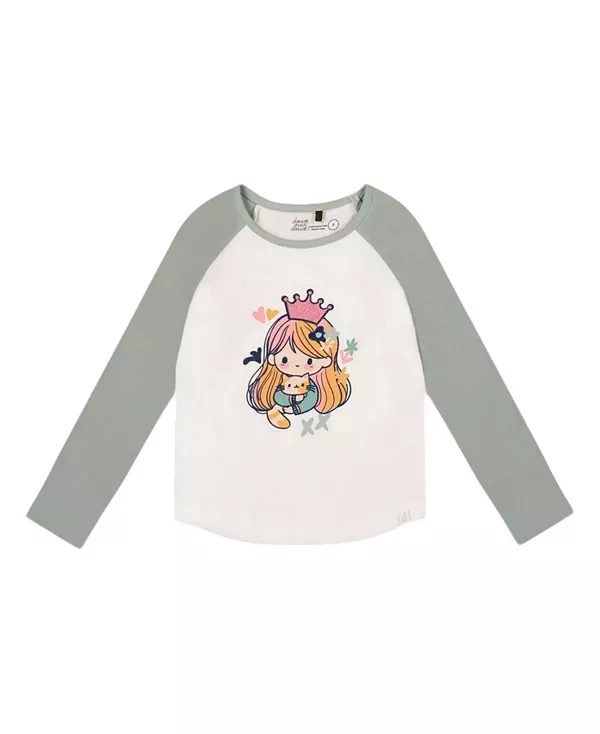 

Детская футболка-джерси с рукавами реглан. Deux Par Deux, белый