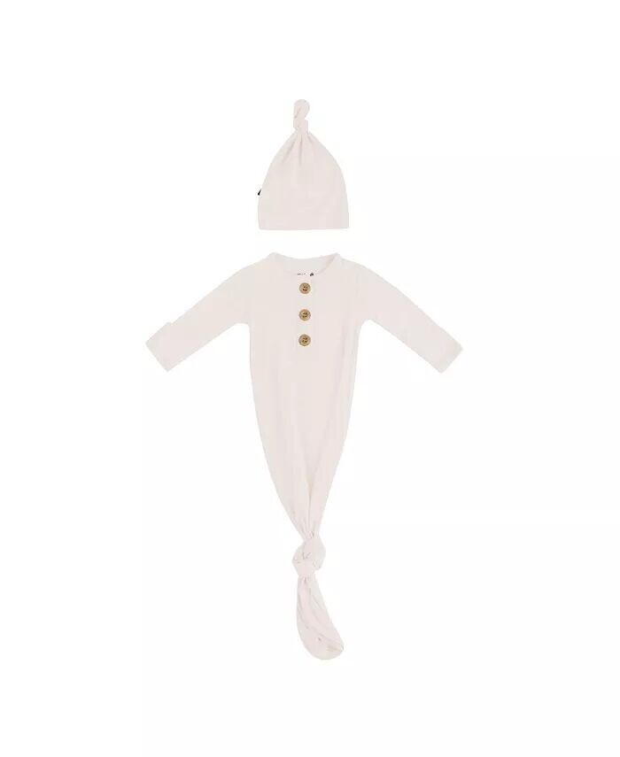 

Платье для девочки с узлом и шапочкой в комплекте Kyte BABY, коричневый/бежевый
