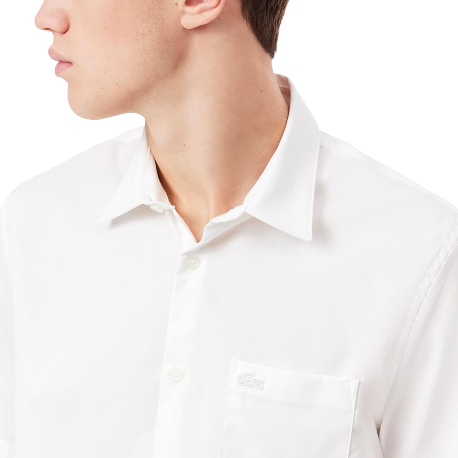 Lacoste мужская рубашка с коротким рукавом Regular Fit из основной коллекции, White — фото 2