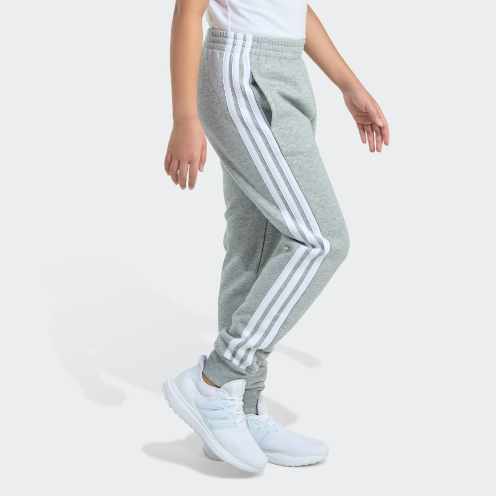 Спортивный костюм Adidas Elastic Waistband 3-Stripe Heather Fleece Jogger, цвет Medium Grey Heather — фото 4