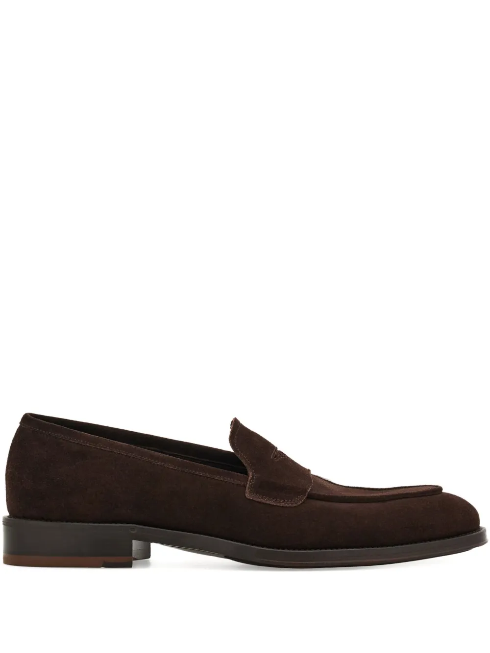 

Замшевые пенни-лоферы Ferragamo, коричневый