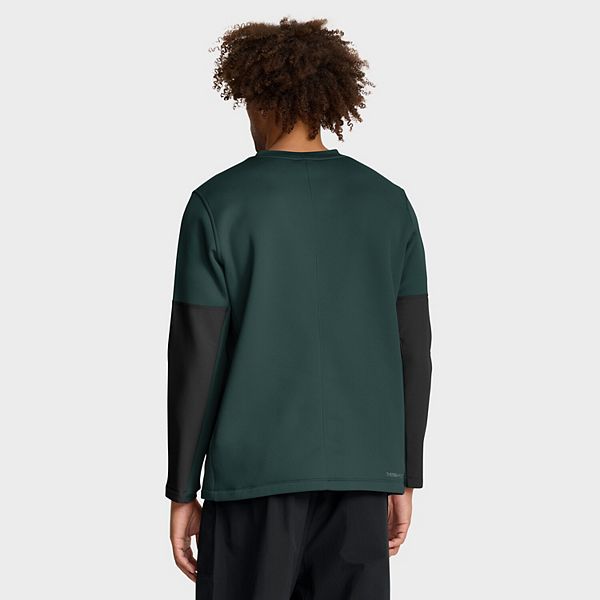 Мужская зеленая футболка с длинным рукавом michigan state spartans 2025 sideline coach performance Nike — фото 3
