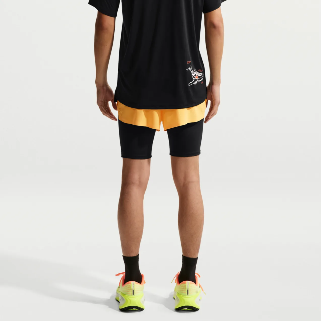 Беговые шорты Aeroswift для мужчин Nike, Laser Orange Black — фото 3