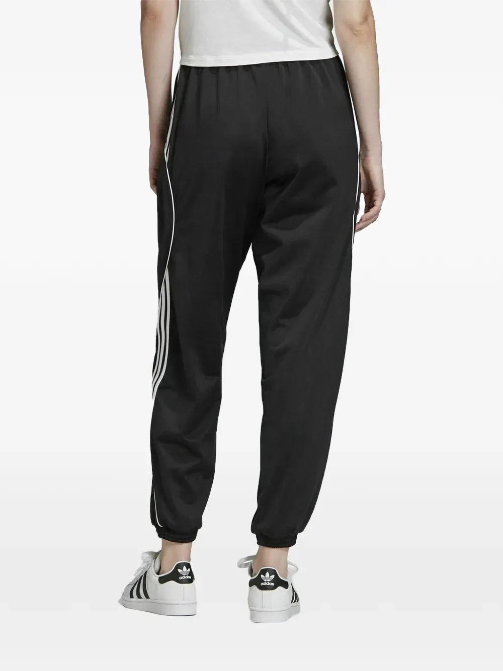 Оригинальные полосатые спортивные брюки Adidas, черный — фото 2