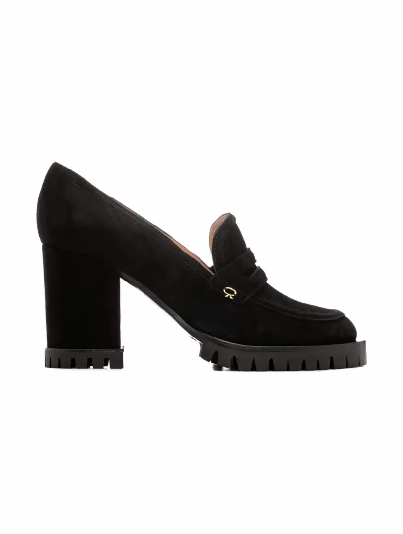 

Замшевые туфли с логотипом Gianvito Rossi, черный