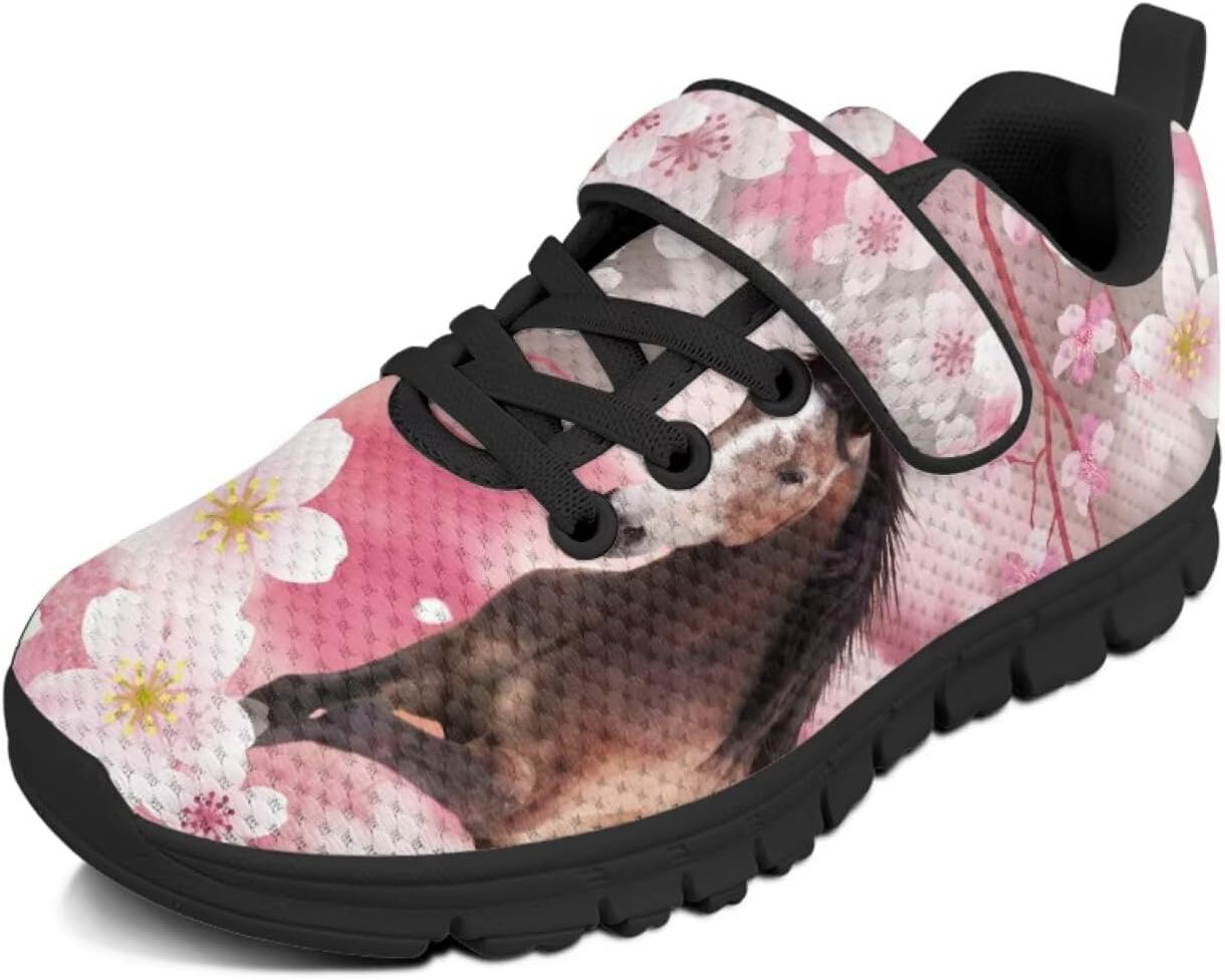 

Детские кроссовки Highland Cattle and Cactus для девочек, сетчатые, с одним ремешком, противоскользящие, для школы, спорта, бега Pointodoor, розовый