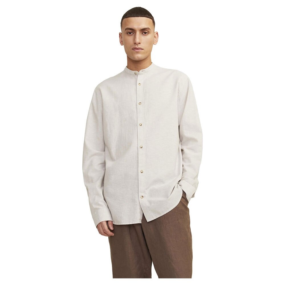 

Рубашка с коротким рукавом Jack & Jones Summer Band Linen, бежевый