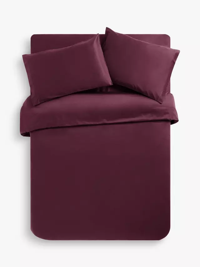

Постельное белье John Lewis Soft & Silky 400 Thread Count Egyptian Cotton, цвет damson