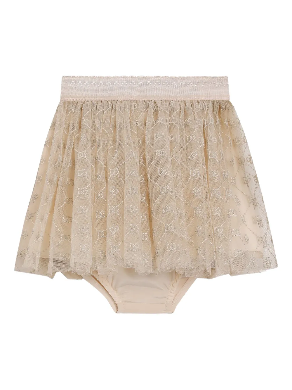 

Юбка из тюля с вышивкой Dolce & Gabbana Kids, нейтральный