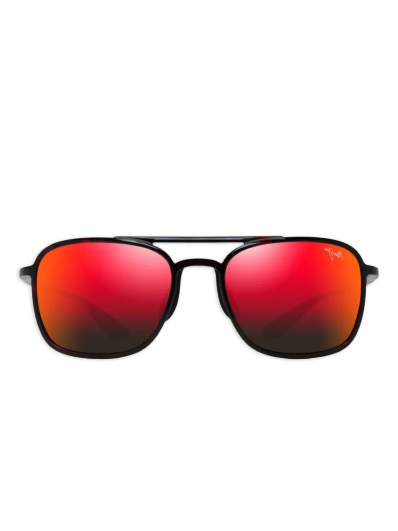 

Солнцезащитные очки Maui Jim Keokea в квадратной оправе с зеркальными линзами, красный