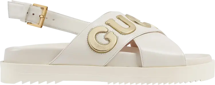 Кроссовки Gucci Wmns Sandal 'White Metallic Gold', белый