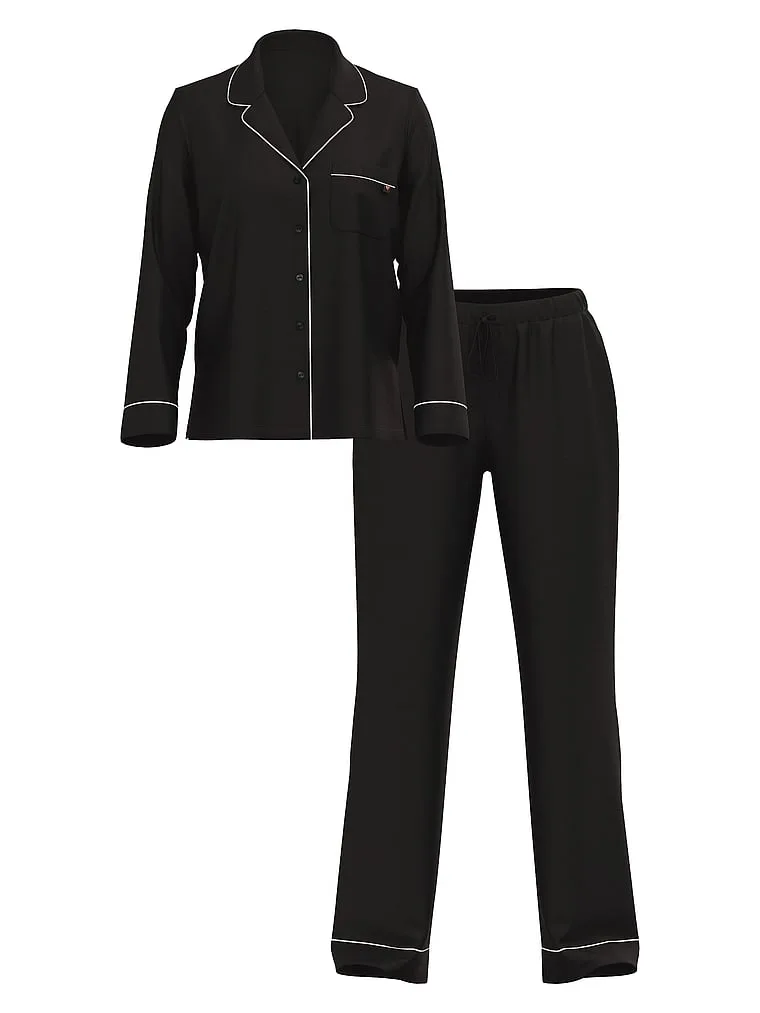 Комплект длинной пижамы из мягкого модала Victoria'S Secret, Prints & Solids Black — фото 3