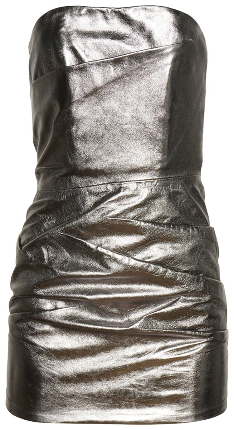 

Платье The Attico Mini Mirror Leather Dress 'Silver', серебряный