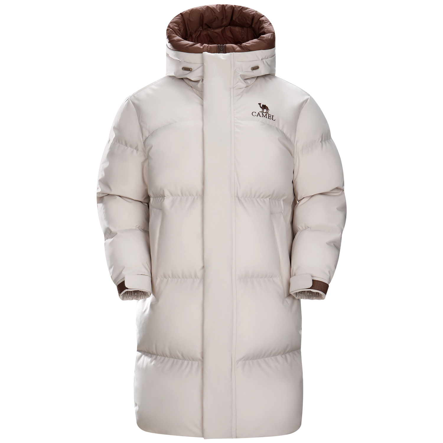 

Пуховик женский CAMEL, Сиреневый/Теплый белый