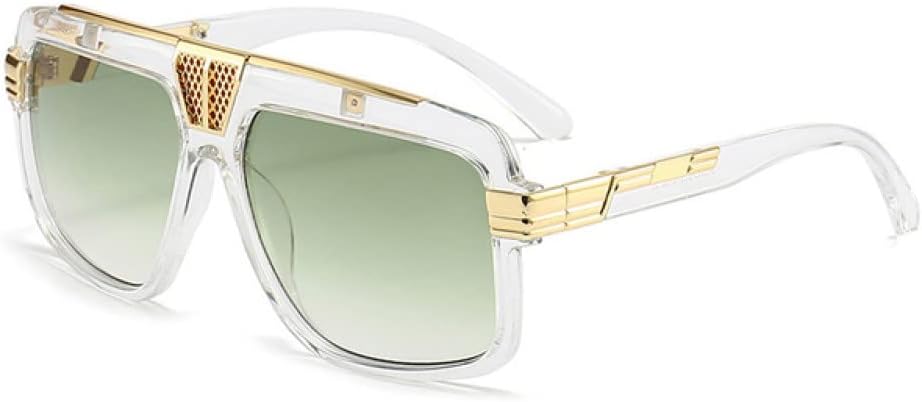 

Мужские солнцезащитные очки в стиле панк большого размера для активного отдыха и спорта, защита от ультрафиолета UV400, женские винтажные солнцезащитные очки LANGSER, Transparent Green