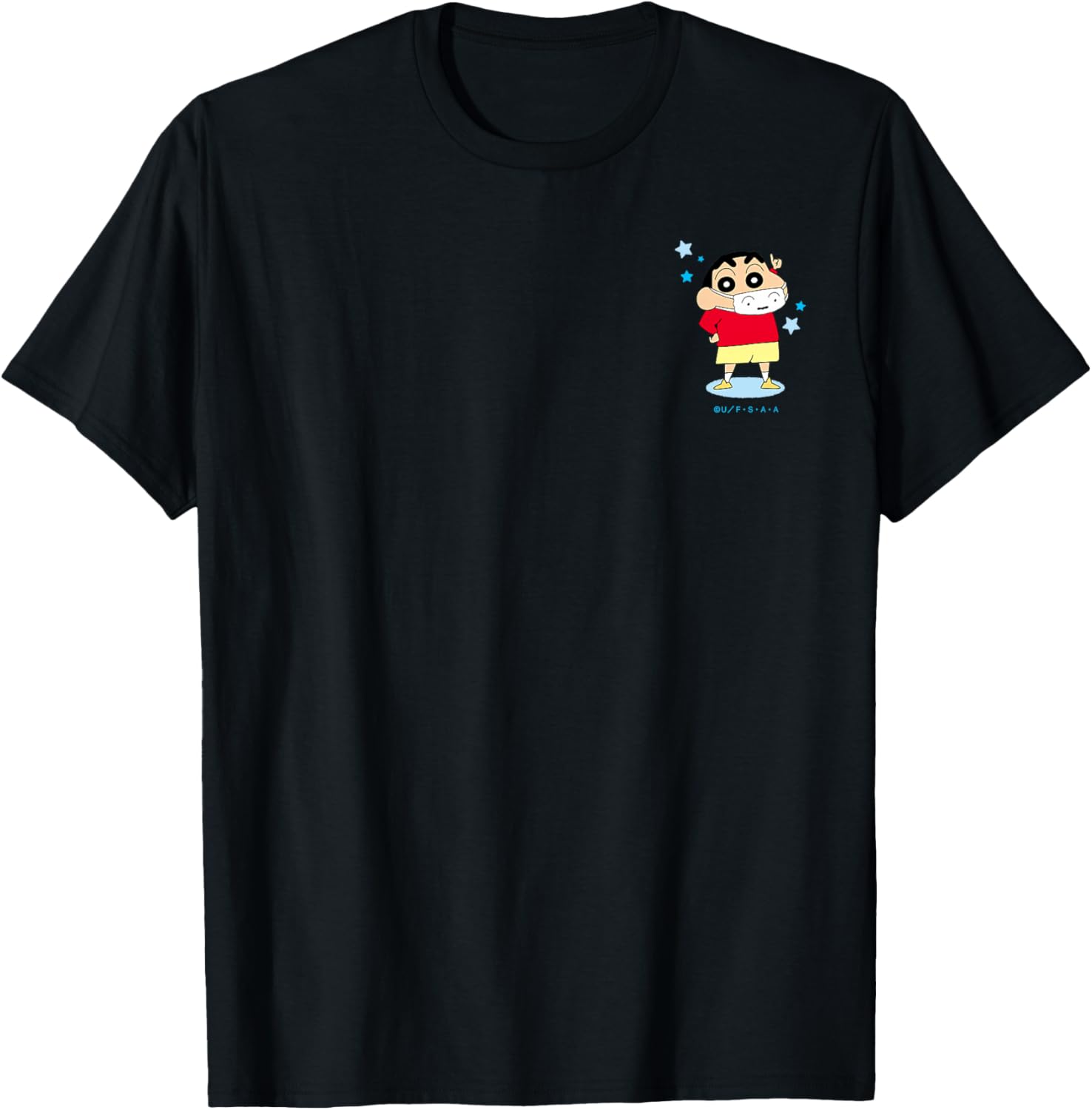 

Однотонная футболка Crayon Shin-chan Yuururaku Ora's Super Taisaku, черная Crayon Shinchan