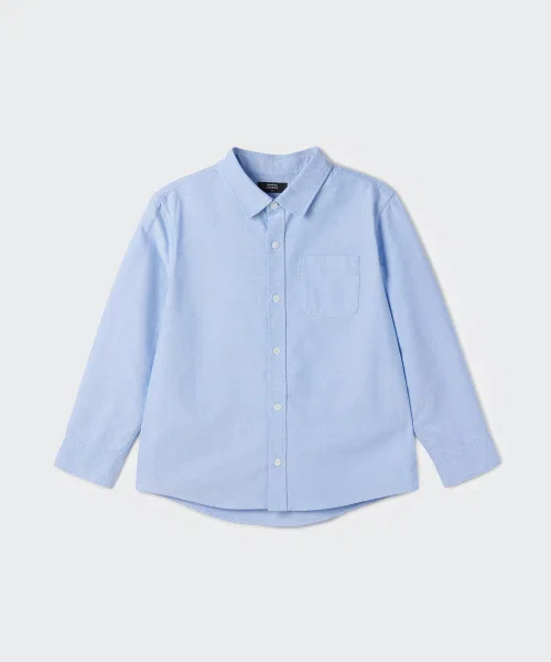 Мужская и женская рубашка MUSINSA STANDARD KIDS Relaxed Oxford Shirt — фото 3