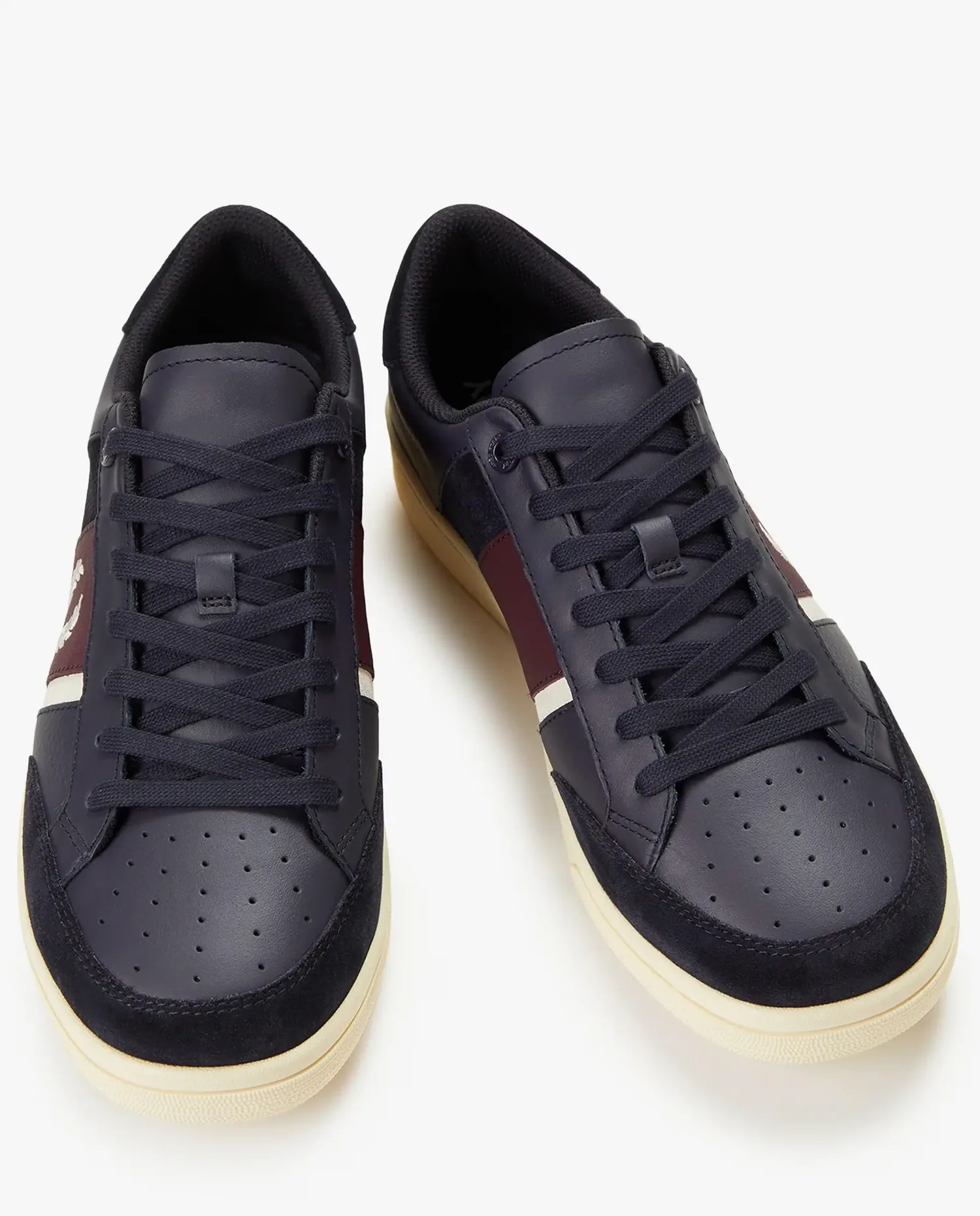 Мужские спортивные кроссовки B725 с логотипом и шнурками Fred Perry, темно-синий — фото 2