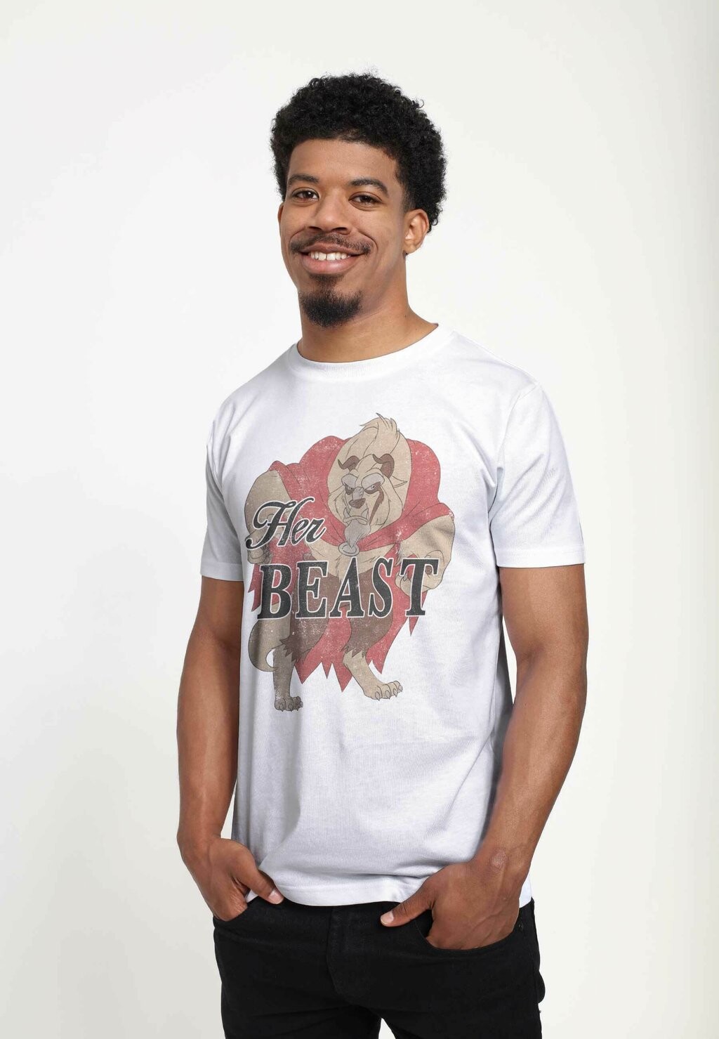 

Футболка с принтом BEAUTY & THE BEAST HER BEAST UNISEX Henry Tiger, белый