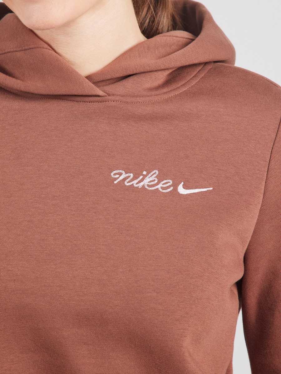 Толстовка Nike Sportswear Phoenix Fleece, каштаново-коричневый — фото 2