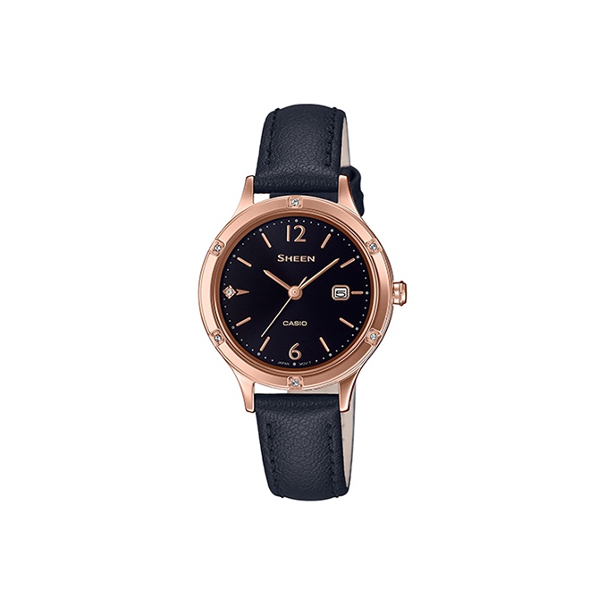 

CASIO Часы Women's SHEEN Black Watch, Black Dial