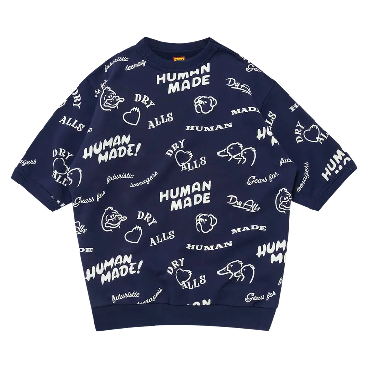 

Толстовка Human Made Printed Short-Sleeve 'Navy', синий