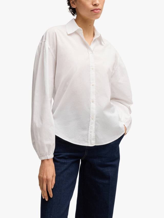 

BOSS Barby блузка с присборенными рукавами HUGO BOSS, White