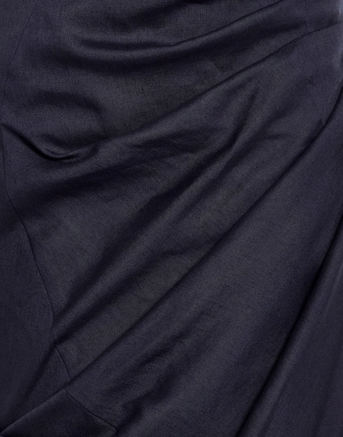 Макси-платье из вискозы и льна JACQUEMUS синее — фото 4