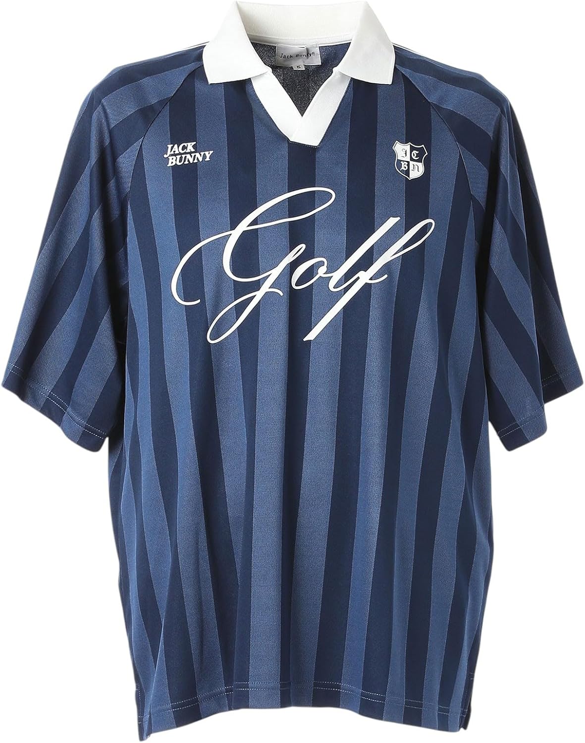 

Мужская поло-рубашка с коротким рукавом Jack Bunny 262-5260723 (в полоску, жаккард) / для гольфа, темно-синий