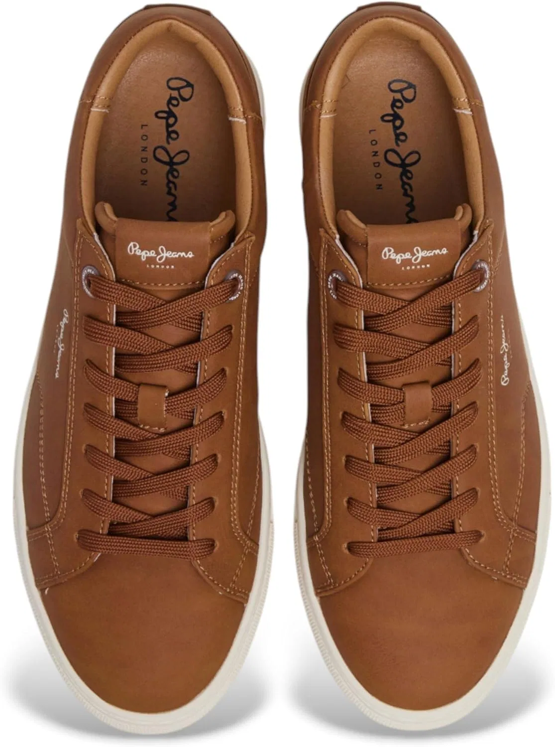 Кроссовки Pepe Jeans Joe Basic Trainers коричневые — фото 3