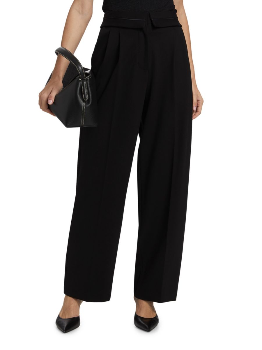 

Прямые брюки Tasha Ponte с высокой талией rag & bone, черный