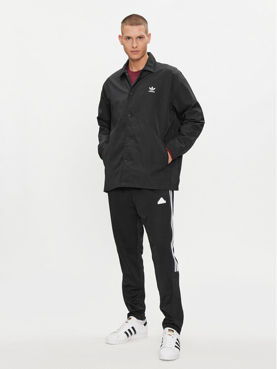 Демисезонная куртка regular fit Adicolor Classics Trefoil Coach Jacket IA6371 Adidas, черный — фото 2