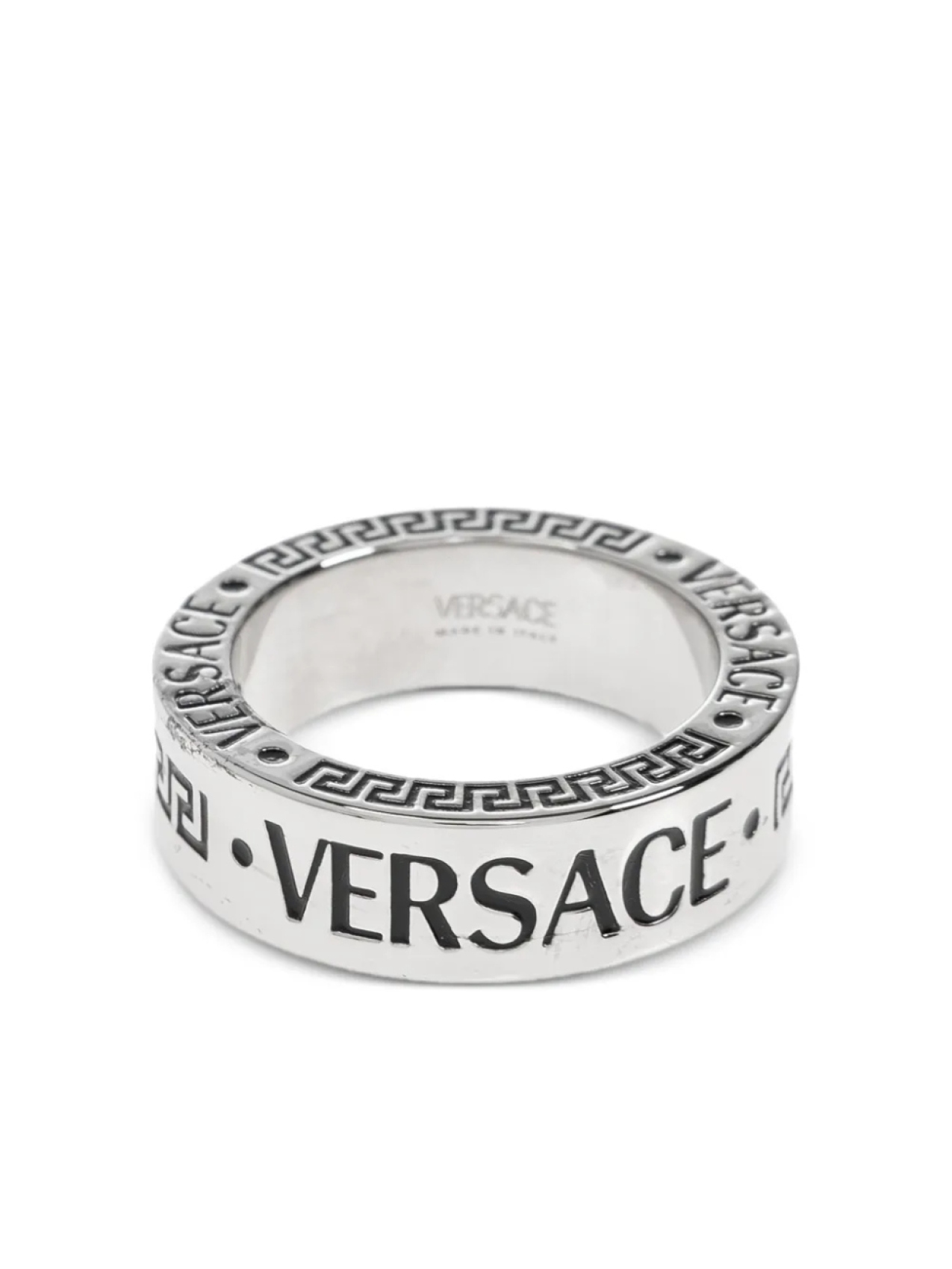 

Кольцо с гравировкой логотипа Versace, серебряный