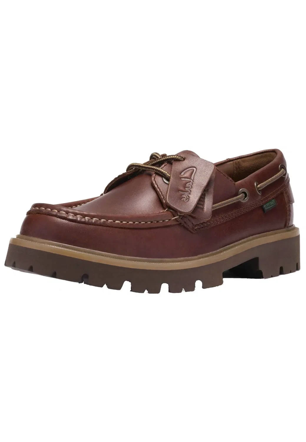 Полуботинки с кожаным верхом Clarks, коричневый