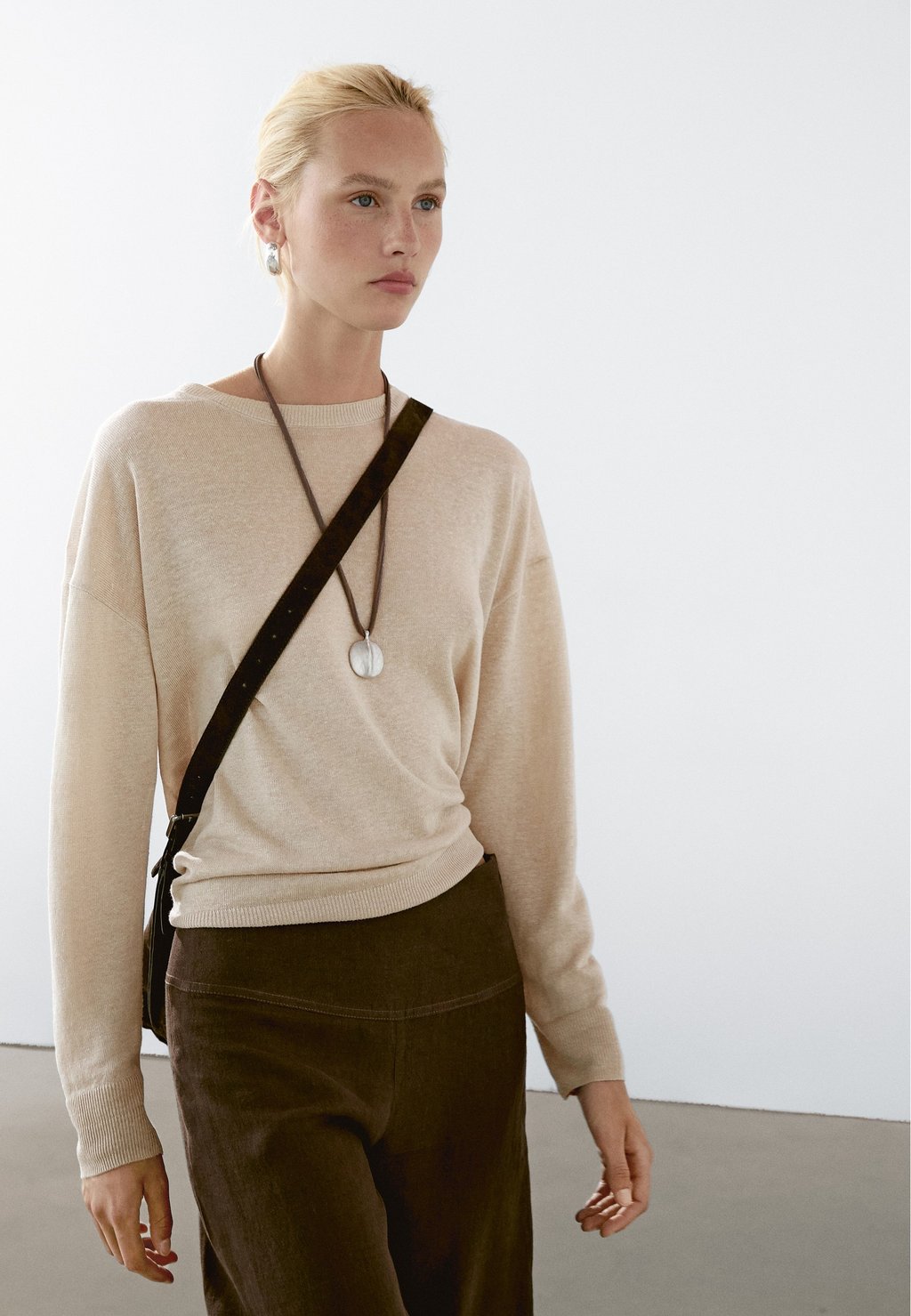 

Джемпер OVERSIZE Massimo Dutti, песочный