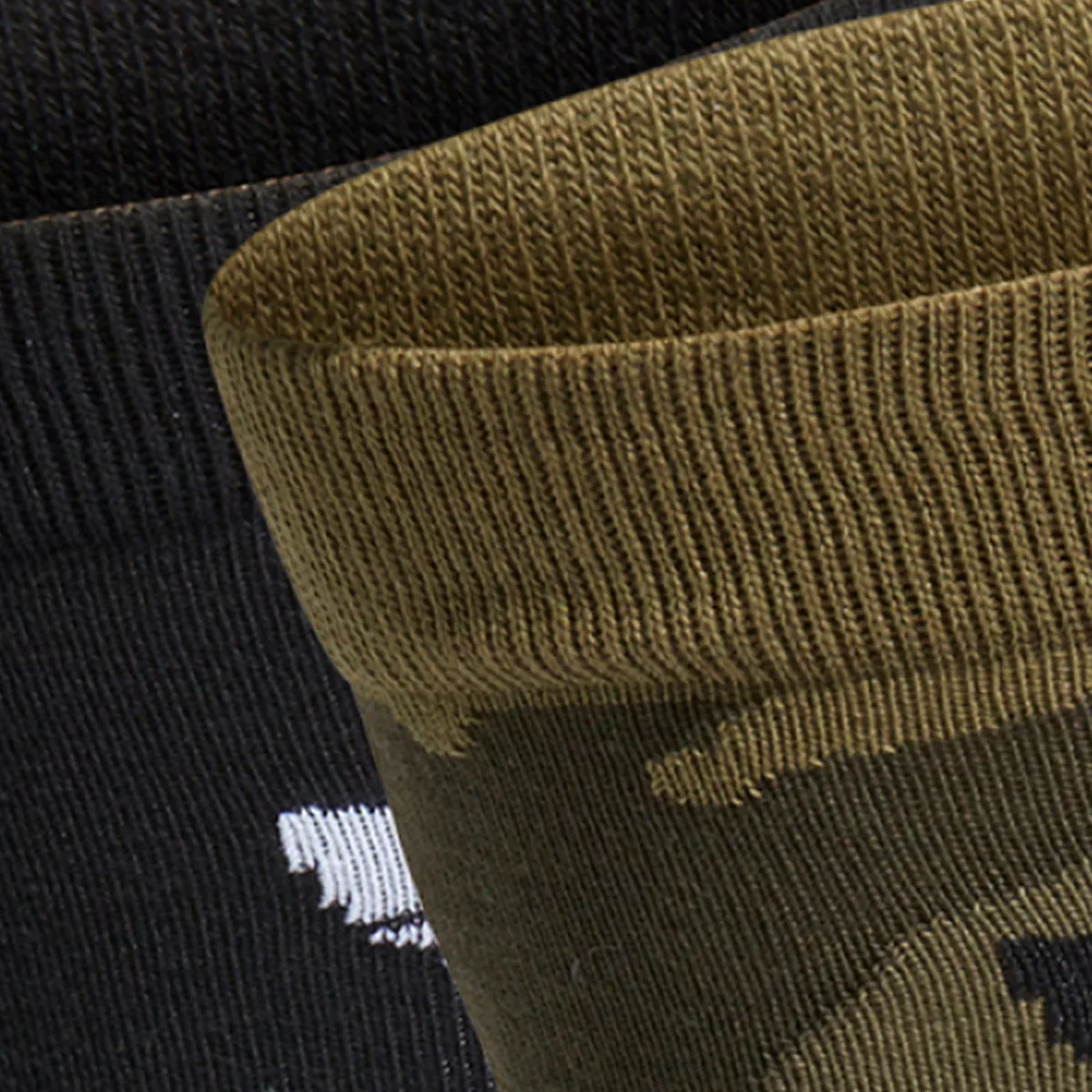 Носки унисекс, набор из 2 пар Adidas Originals, черный/оливково-зеленый — фото 2