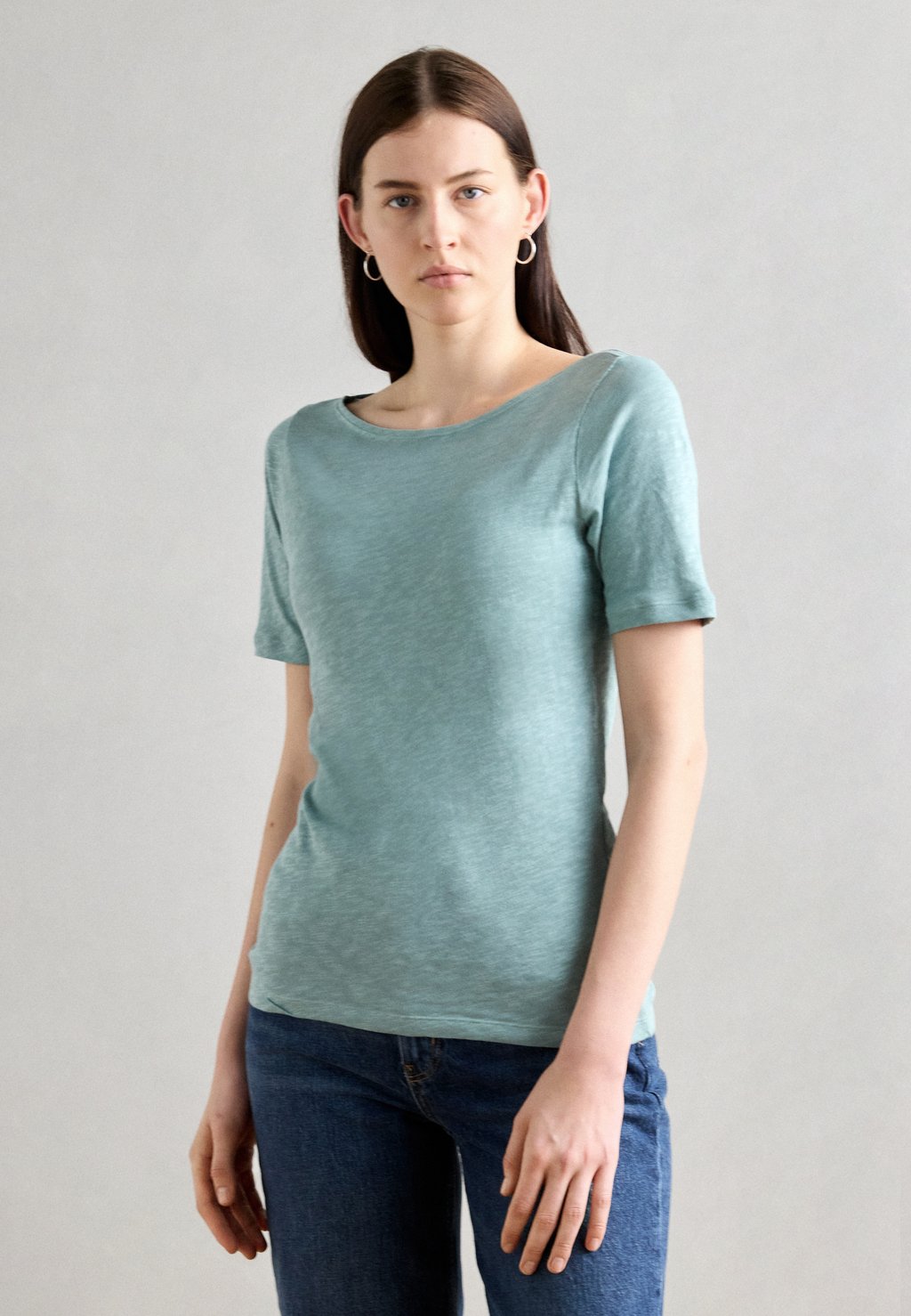 

Базовая футболка SHORT SLEEVE BOAT NECK Marc O'Polo, бирюзовый