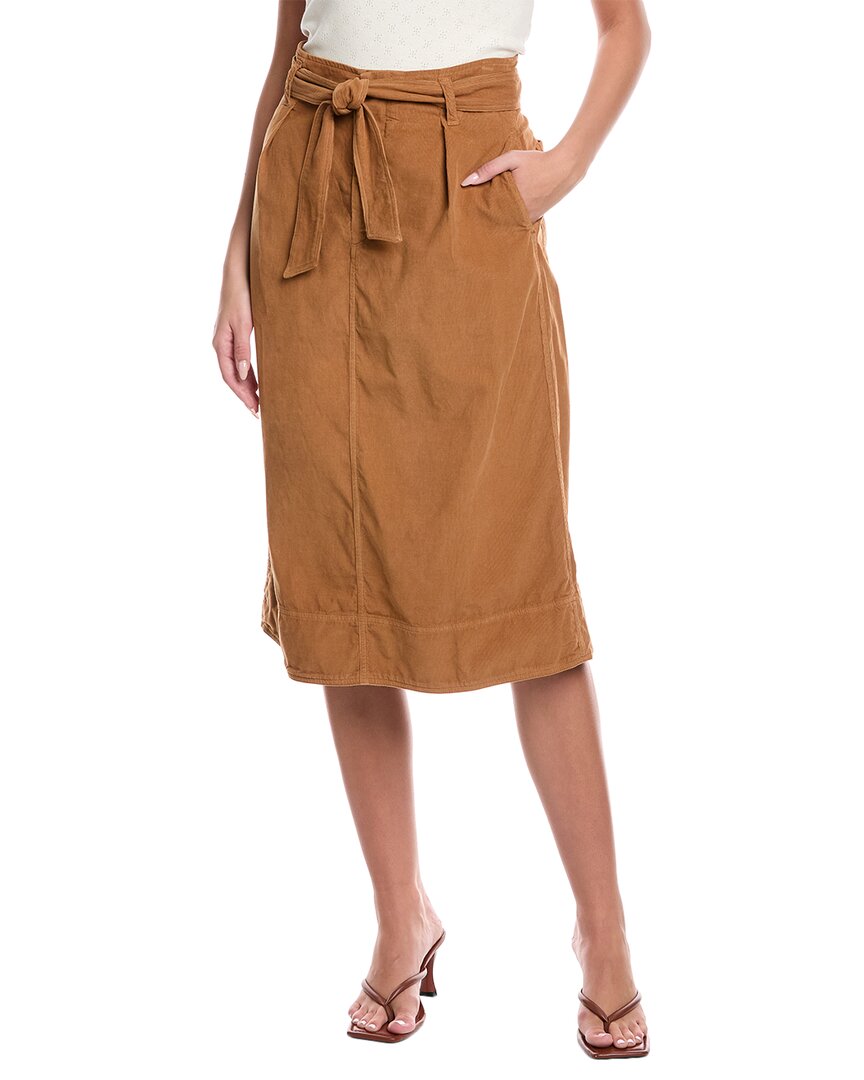 

Юбка из вельвета с завязкой на талии Velvet by Graham & Spencer, коричневый