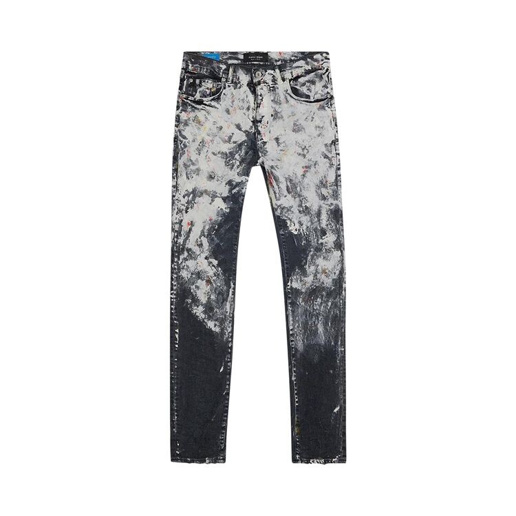 

Джинсы PURPLE BRAND Low Rise Slim Leg Heavy Paint Over Jean Black, черный