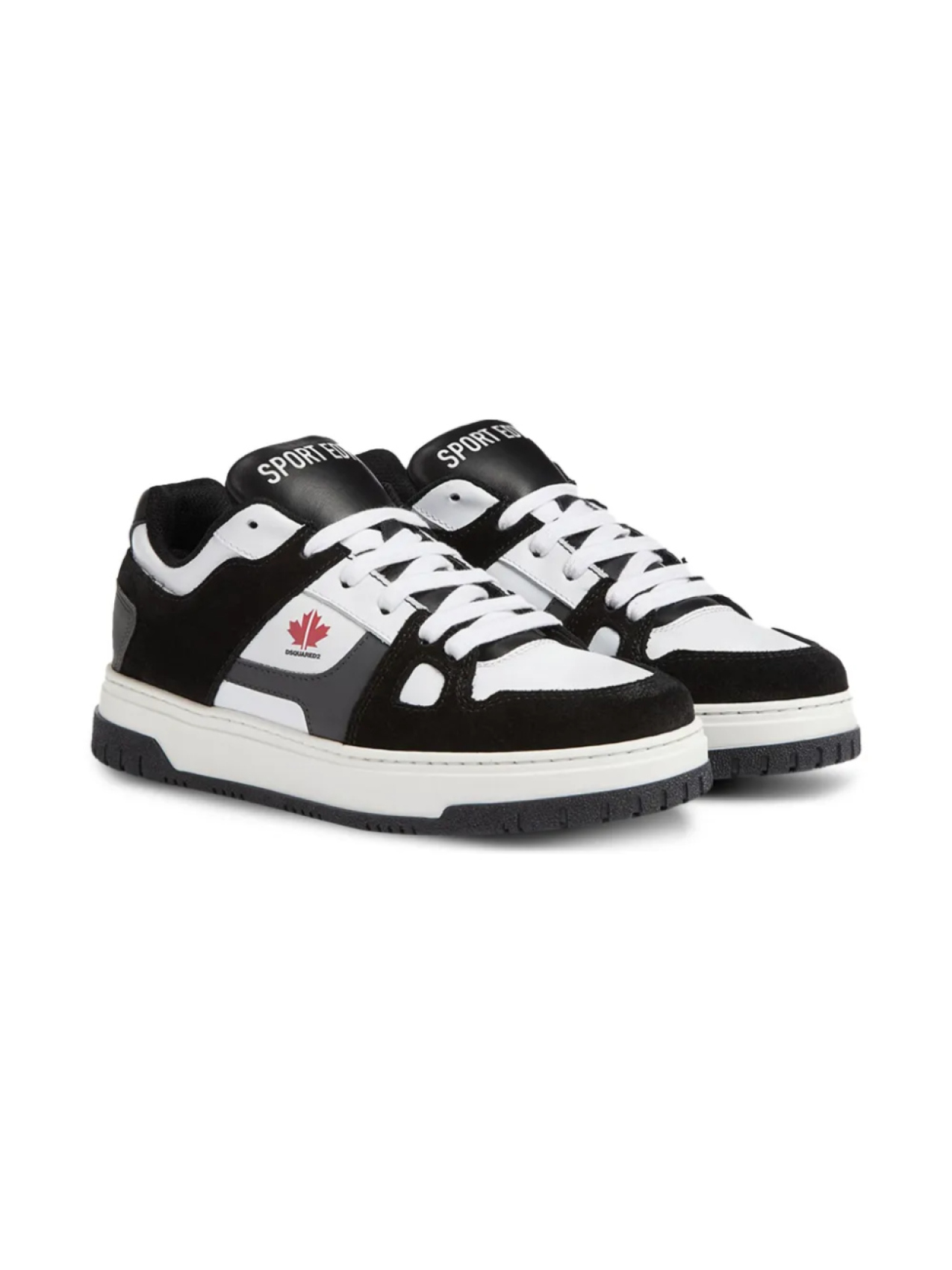 

Кроссовки DSQUARED2 KIDS с замшевыми кожаными панелями, черный