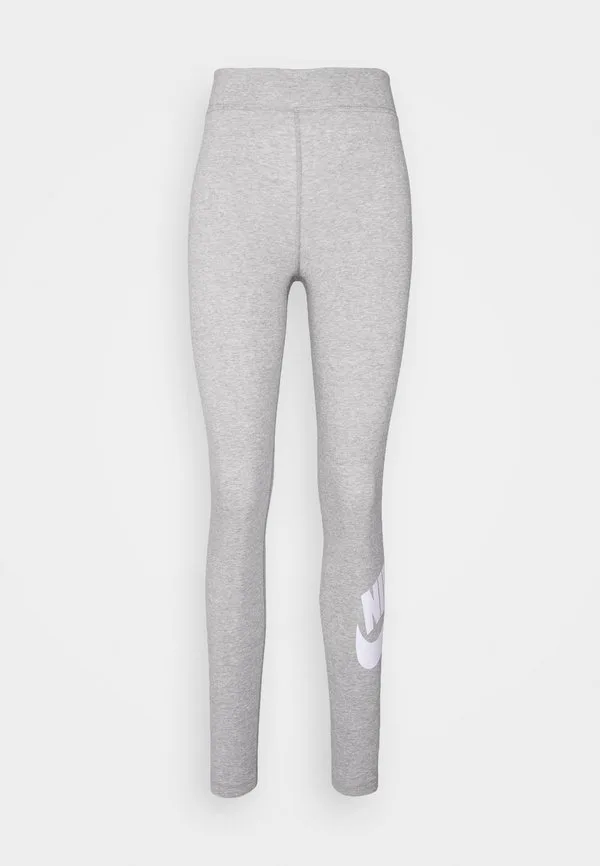 W nsw essntl lggng futura hw leggings trousers Nike Sportswear, Dk Grey Heather/White — фото 4