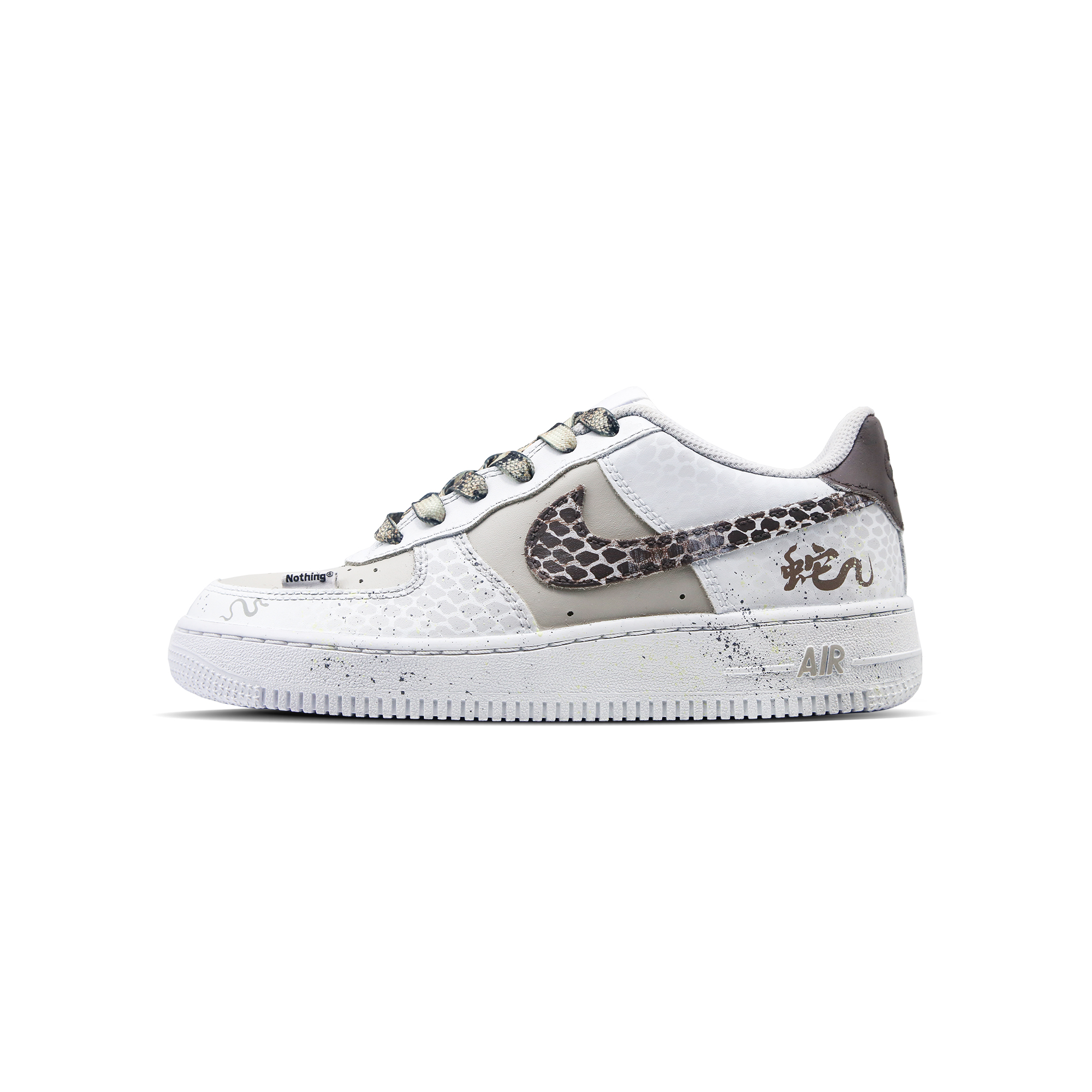 

Nike Кроссовки Air Force 1 Slip Low Top для скейтбординга, мужские, белые, коричневые
