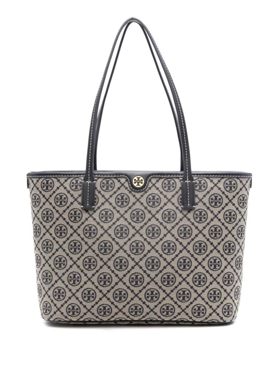 

Tory Burch small T Monogram jacquard tote bag, нейтральный цвет