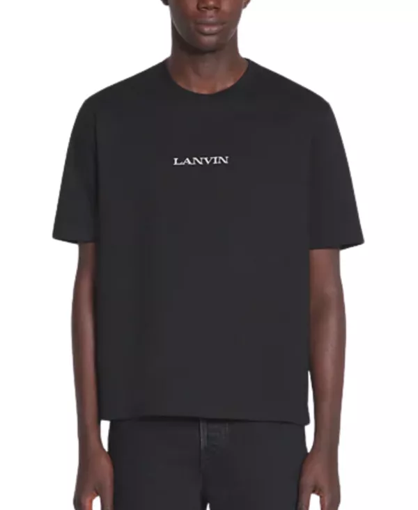 

Мужская футболка с вышивкой Lanvin, черный