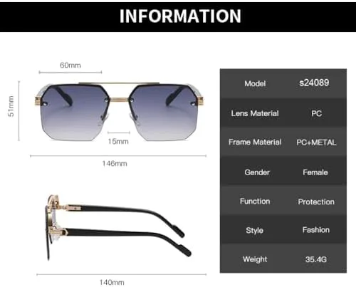 

Модные солнцезащитные очки с многоугольной двойной перемычкой для женщин, минималистичные очки с двойной перемычкой, защита от ультрафиолета UV400 MTZJH, Sliver Grey