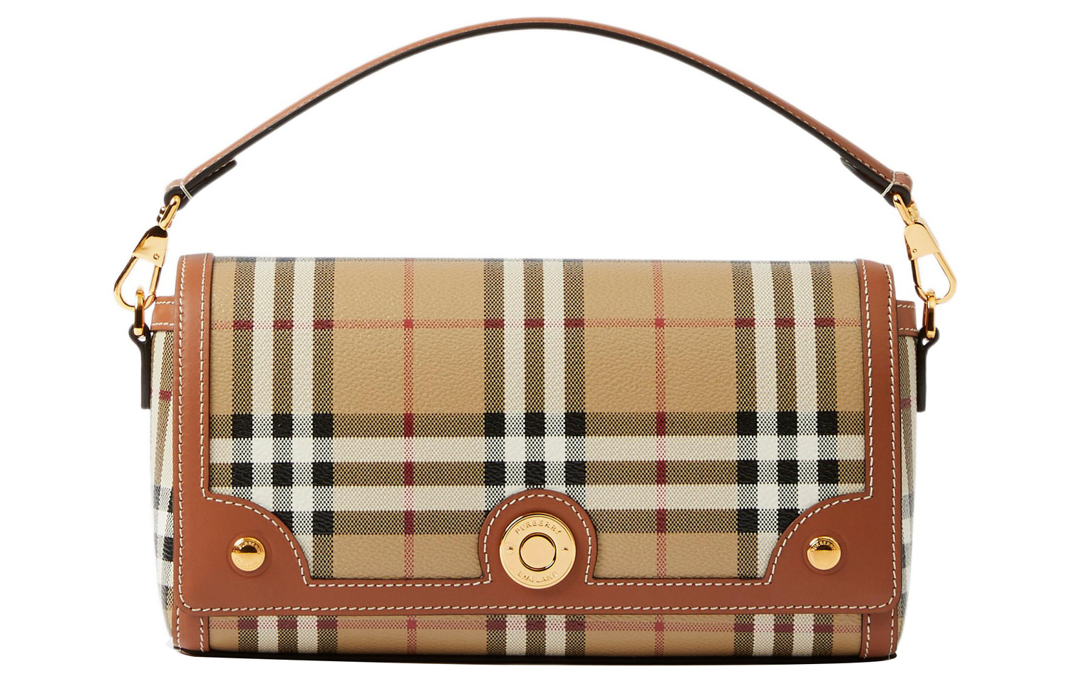 

Burberry Хлопковая сумка через плечо с кожаной вставкой