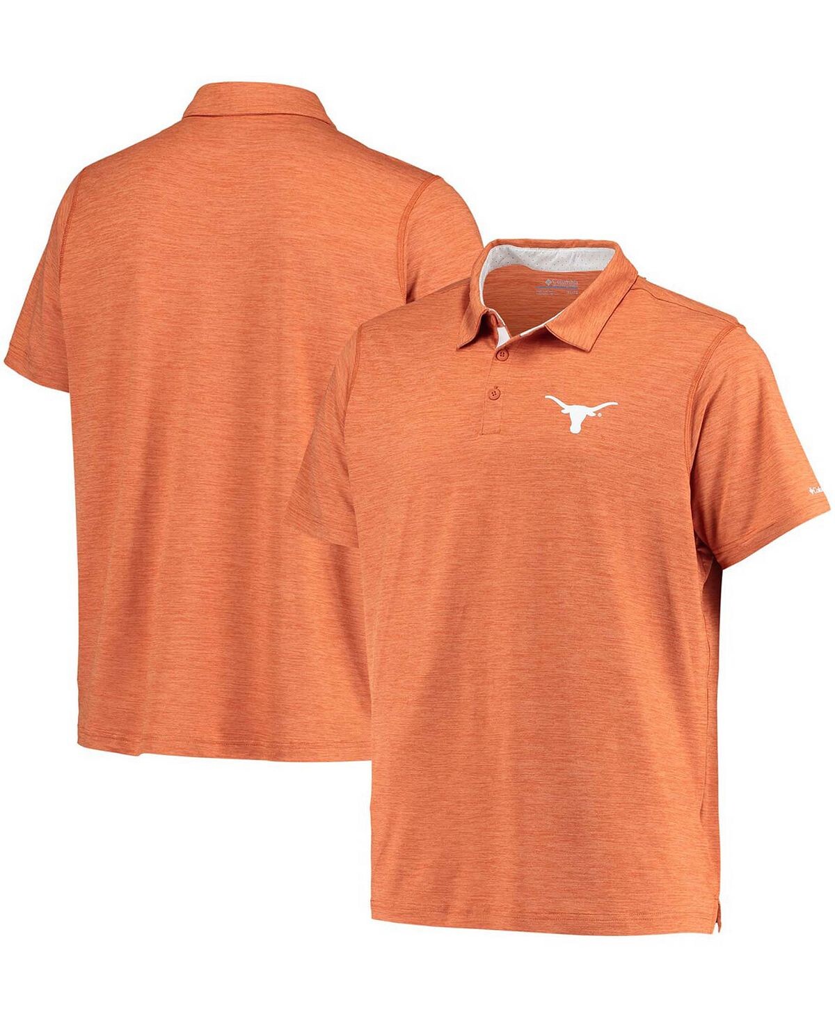 

Мужская рубашка-поло омни-оттенка Texas Orange Tech Trail Space Dye Texas Longhorns Tech Trail Columbia