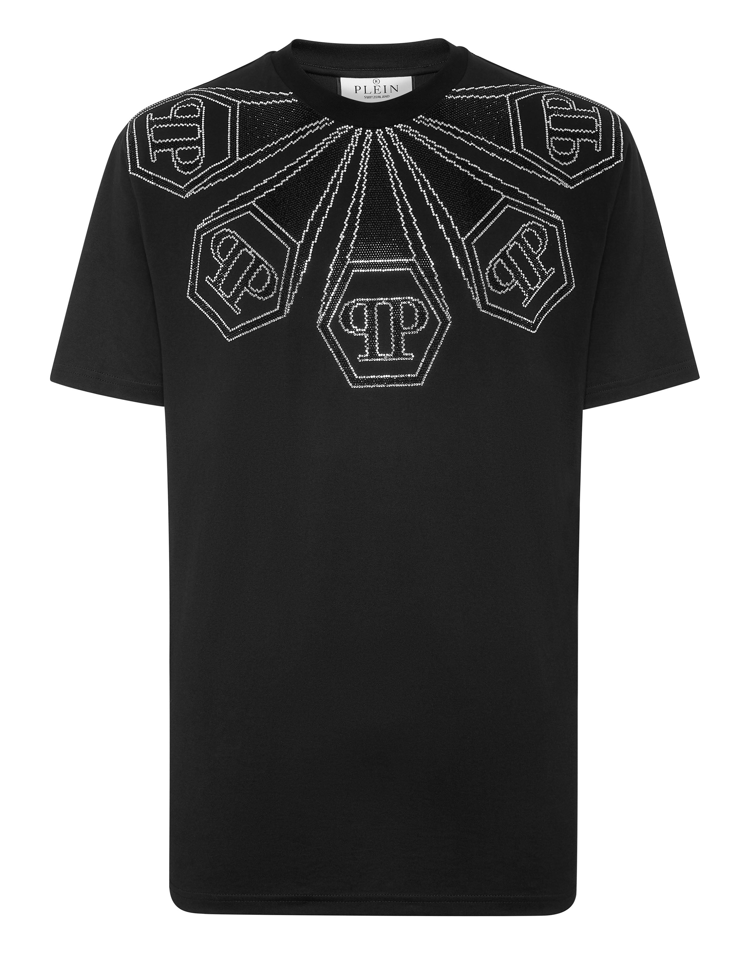 

Футболка с круглым вырезом SS Hexagon PHILIPP PLEIN, черный